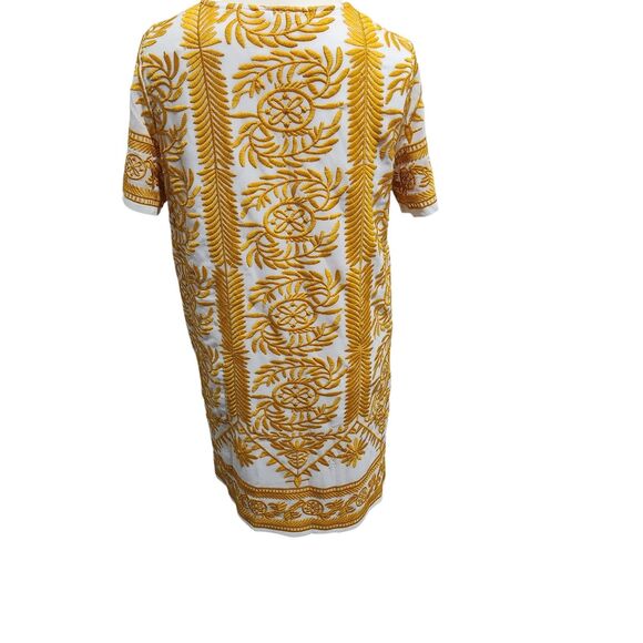 All: Row Shift Dress Wommens SZ Med Embroidered 60's COttagecore Boho Peasant - Picture 5 of 6